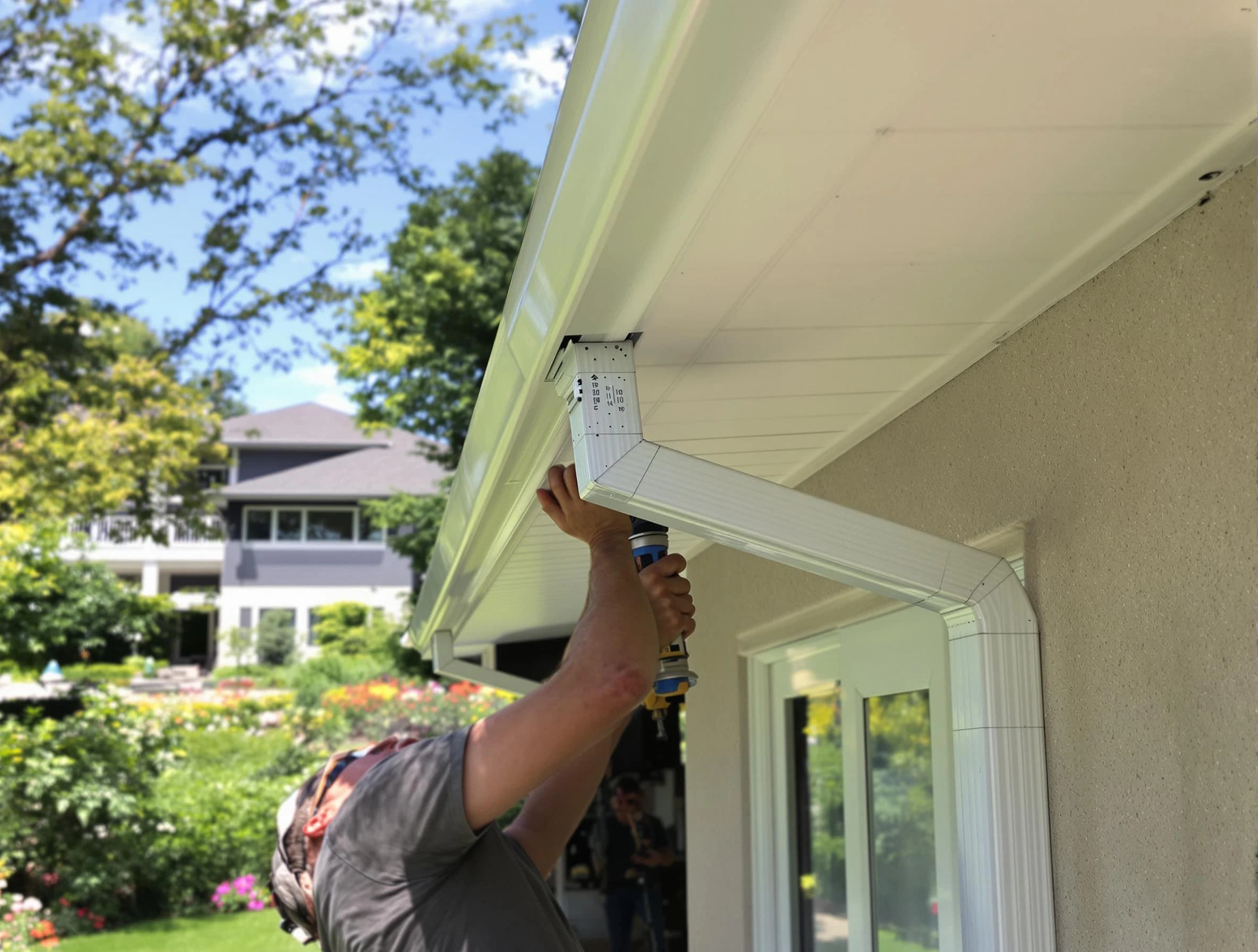 Avon Lake Roofing Company technicians performing gutter installation in Avon Lake, OH