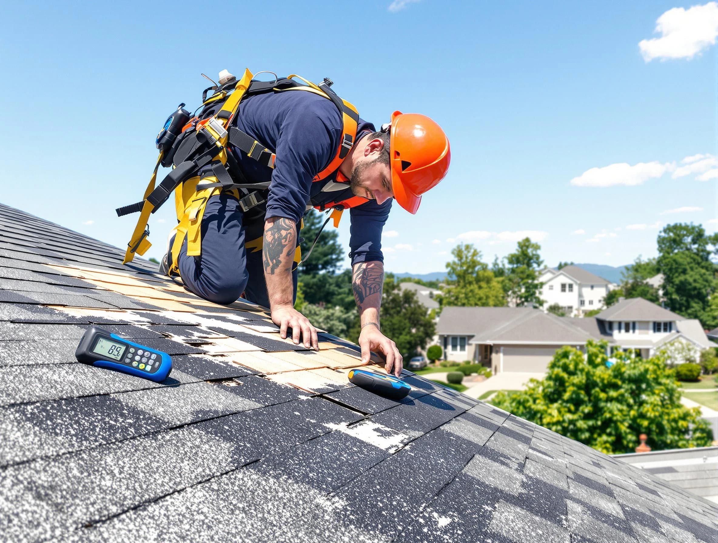 Avon Lake Roofing Company professional performing roof repairs in Avon Lake, OH